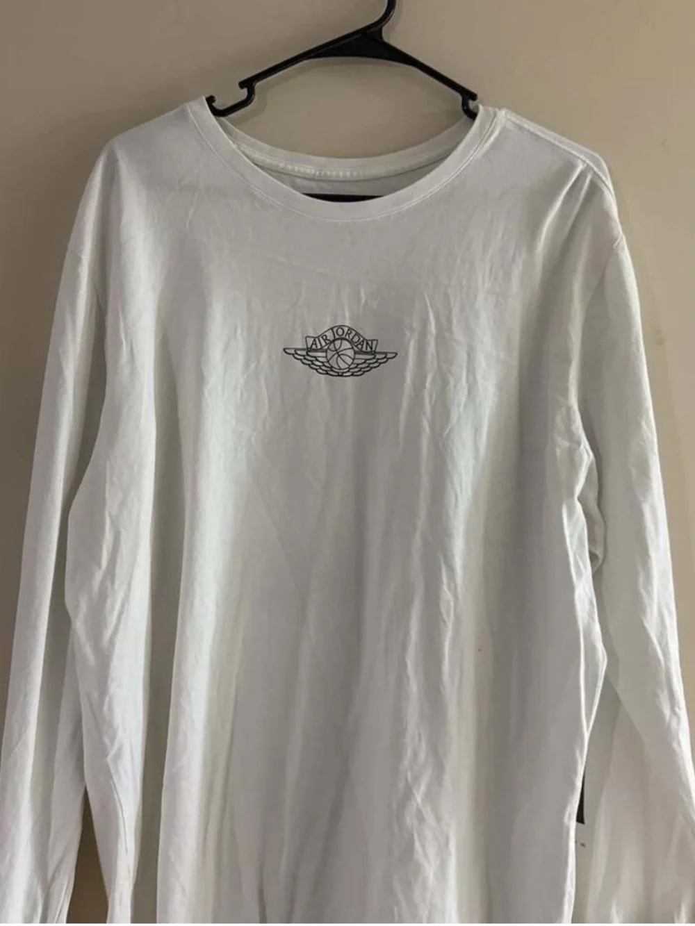 Jordan White Tee with Gray Jumpman Logo